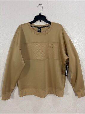 Messi Collection,Size L,Men’s Tan Crewneck Sweater